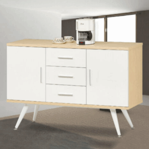 H483-1 1503金橡白餐櫃 耐磨