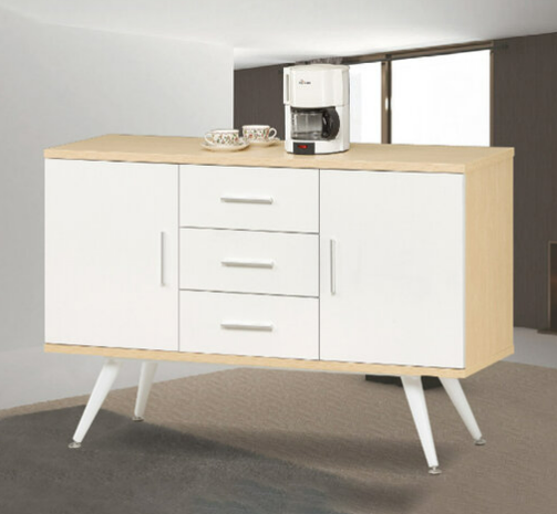 H483-1 1503金橡白餐櫃 耐磨