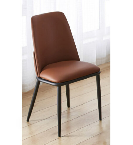 H467-2 812羅爾餐椅 焦糖色  皮