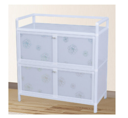 H481-2 四門收納鋁架 閃銀花