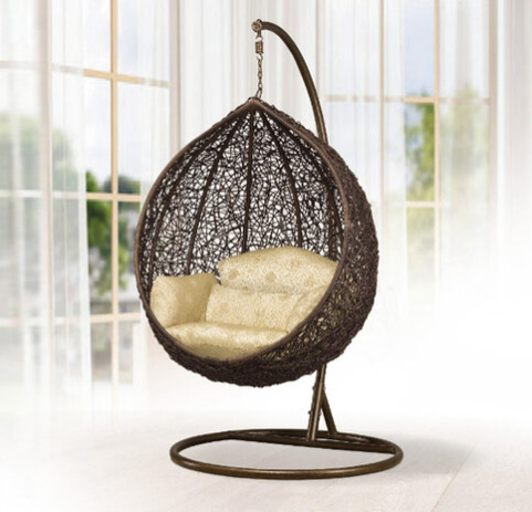 H495-1 842咖藤吊籃PVC仿藤⊙吊籃椅墊均隨機附贈、