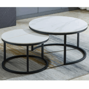 H463-4 1926艾美大小圓几 岩板