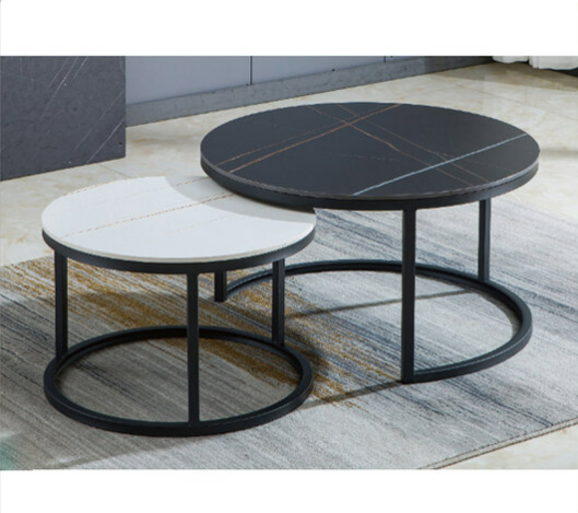 H463-5 192艾琪大小圓几 岩板