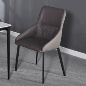 H470-4 809傑納森餐椅 灰色 皮