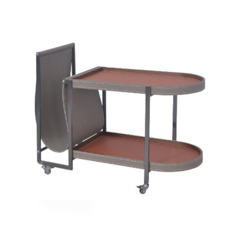 H466-6 A05歐克推車 不鏽鋼金屬架、 馬鞍皮、 萬向輪、