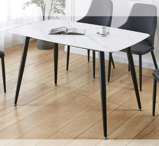 H467-6 YB-28雪山石岩板餐桌 1.2米