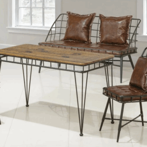 H474-5 復古休閒雙人椅 皮