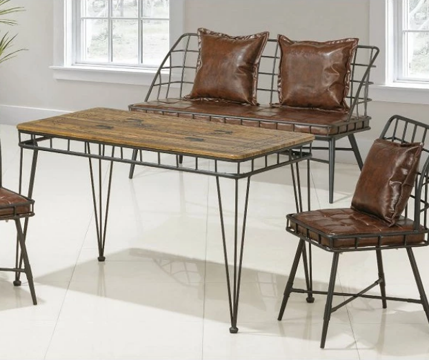 H474-5 復古休閒雙人椅 皮