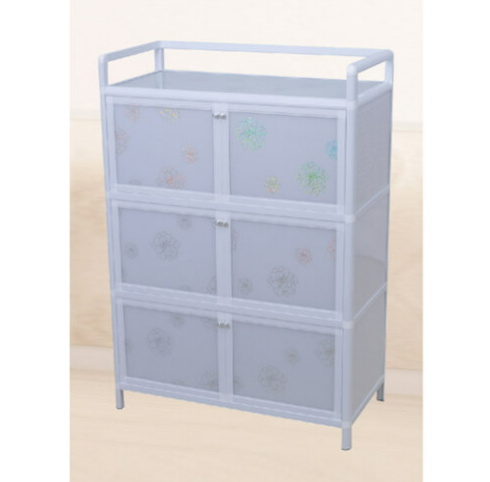 H481-4 六門收納鋁架 閃銀花