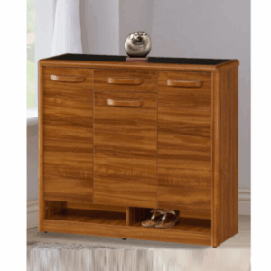 H484-4 R8實木鞋櫃 ⊙隔板四大五小、 5mm強化玻璃、