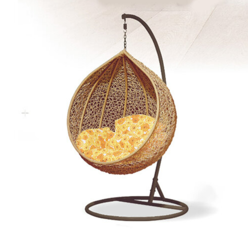 H495-3 842本色藤吊籃 ⊙吊籃椅墊均隨機附贈、 PVC仿藤、