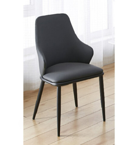 H467-7 830亞瑟餐椅  灰色 皮