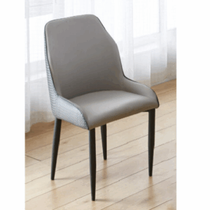 H468-6 19-2伯頓餐椅 淺灰皮