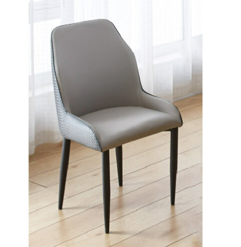 H468-6 19-2伯頓餐椅 淺灰皮