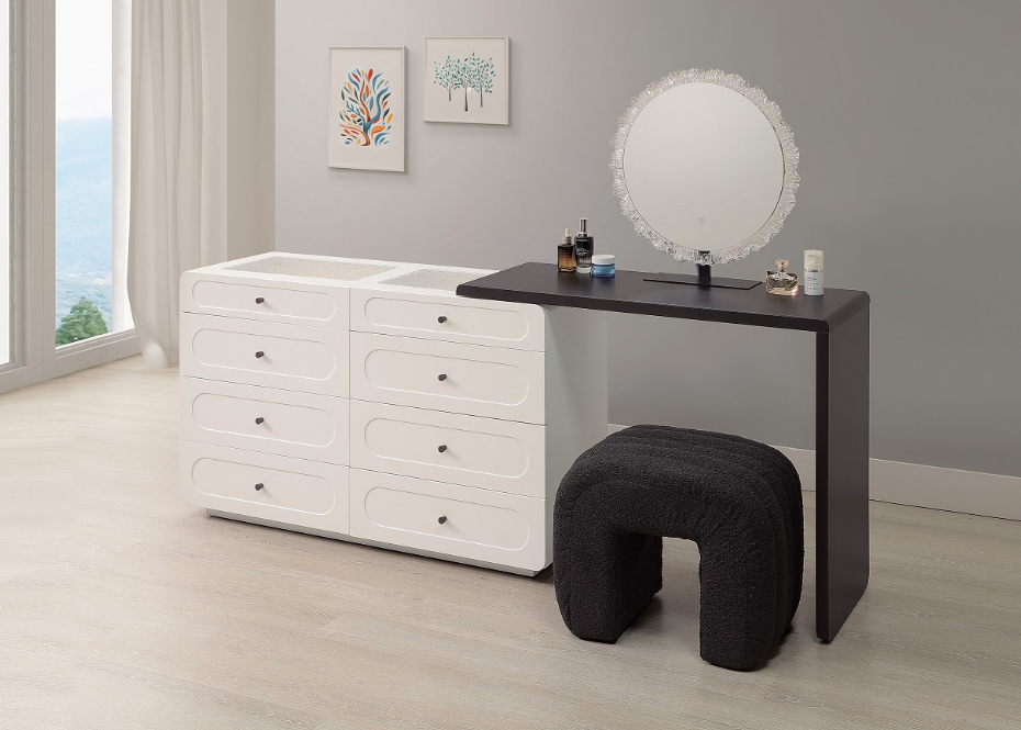 A20-01 帕翠夏3.3尺伸縮鏡台組 含椅 左右自由擺放