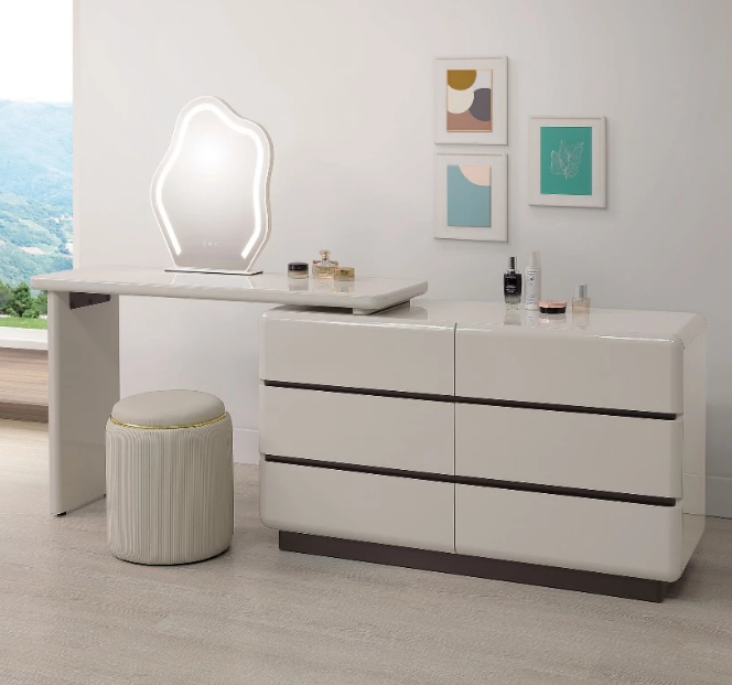 A21-01 艾格妮4尺伸縮鏡台組 含椅 左右自由擺放