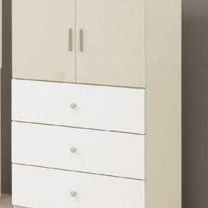 212-4 妮娜奶茶色大三斗櫃 開門內無隔板