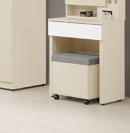 212-3 妮娜奶茶色活動化妝椅 貓抓皮