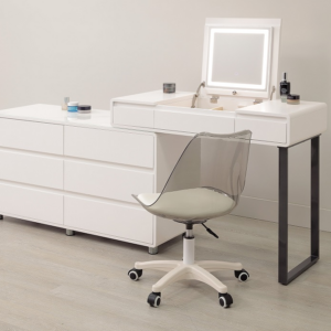 A20-02 茱迪斯3.3尺伸縮掀鏡台組 含椅  左右自由擺放