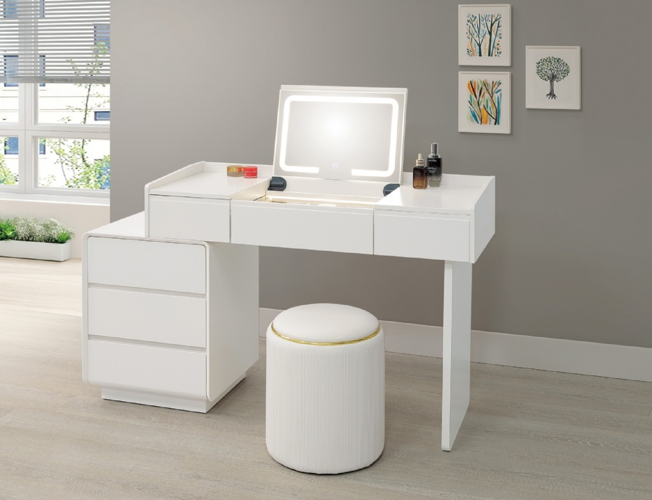 A24-01 葛蘿麗3.65尺伸縮掀鏡台 含椅 左右可自由擺放