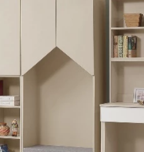 732-3 妮娜奶茶色2.5*6.5尺高雙門坐櫃(門內1隔板.坐墊可掀置物)