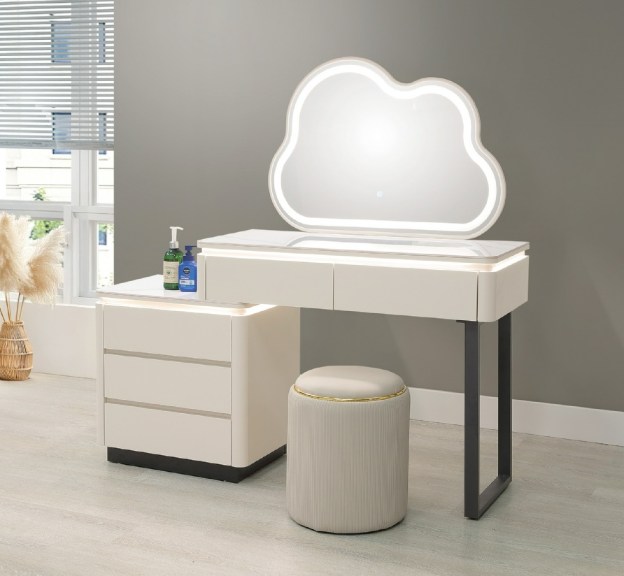 A23-06 艾斯特3.3尺伸縮鏡台 含椅 左 右自由擺放