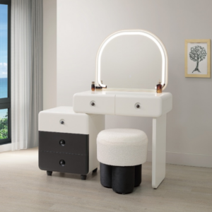 A24-03 艾瑪2.7尺伸縮鏡台 含椅 左、右自由擺放