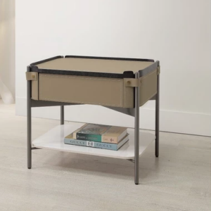 A26-01 尼普敦馬鞍皮床頭櫃