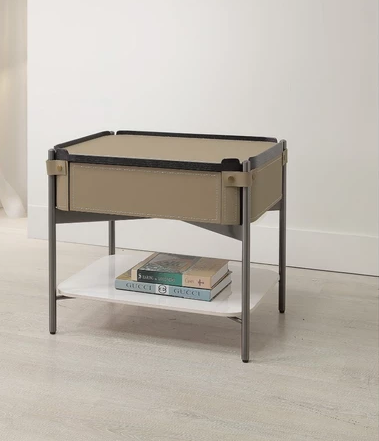 A26-01 尼普敦馬鞍皮床頭櫃