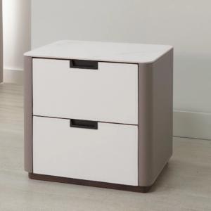 A26-03 洛麗雅馬鞍皮岩板床頭櫃