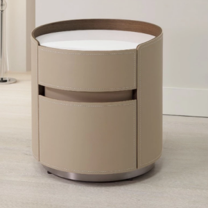 A26-05 尼索斯馬鞍皮岩板床頭櫃