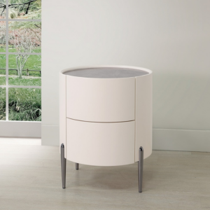 A30-03 米蘭圓型岩板床頭櫃