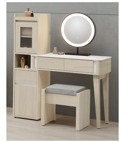 A35-09 華格納2.7尺岩板伸縮鏡台 含椅