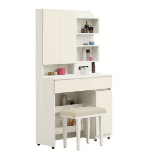 215-3 燕麥2.64尺開門鏡台 含椅 (鏡座高度81cm.附1片活動隔板)