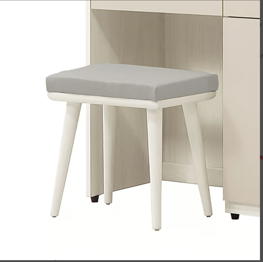 224-4 蕾佳娜化妝椅 貓抓皮腳架採松木3層烤漆