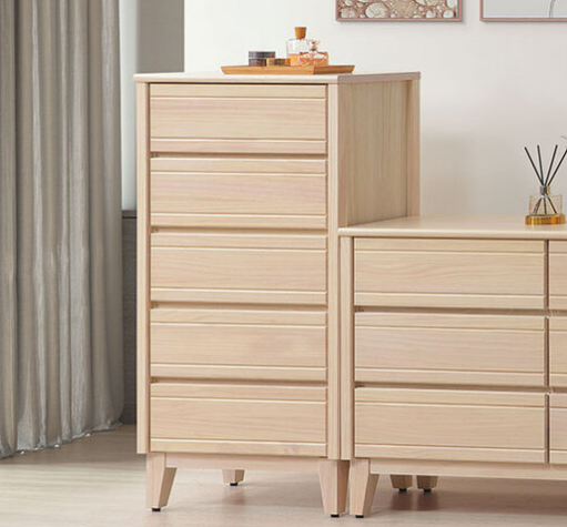 E4-6 米樂實木洗白2尺五斗櫃