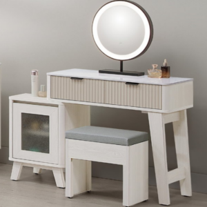 A55-09 索菲亞2.7尺岩板伸縮鏡台 含椅