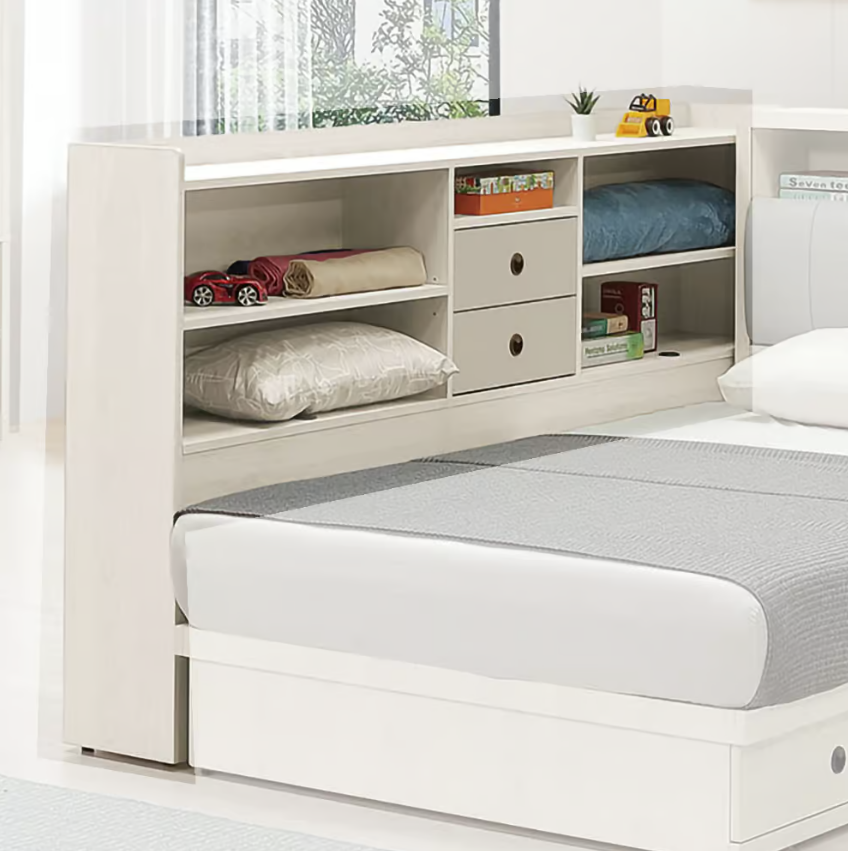 226-4 蕾佳娜7尺床邊櫃 (下緣高度54.5cm.可收納)