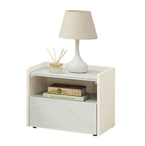 254-6 白雲木床頭櫃 單 無斜邊把手