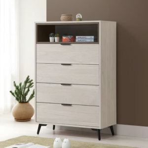 266-5 貝芮特五斗櫃(5mm底板)(腳為12cm造型鐵腳)