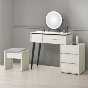 272-2 蘿拉2.65尺岩板伸縮鏡台 含椅 (不分左右方向)