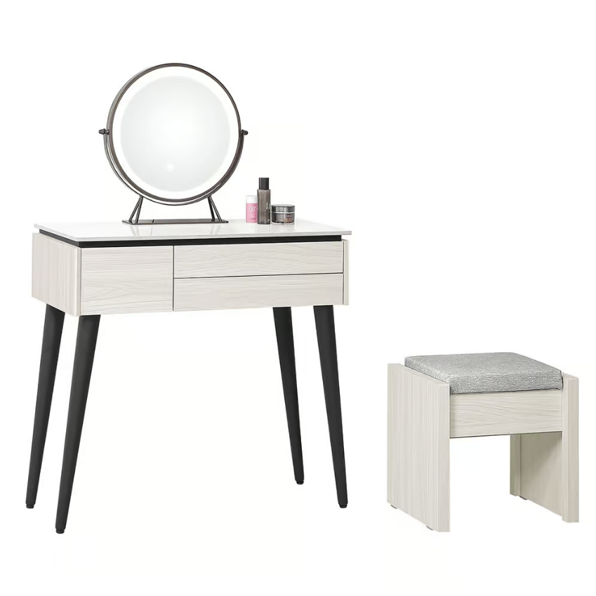 272-4 蘿拉2.65尺岩板鏡台 含椅
