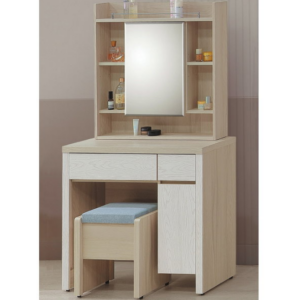 E34-1 志氣化妝台 ⊙活動隔板1片、含椅