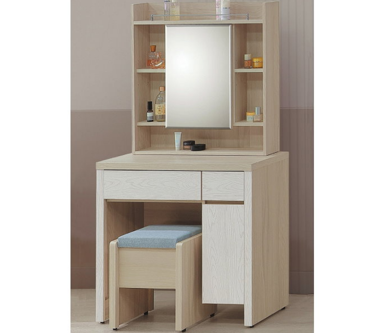 E34-1 志氣化妝台 ⊙活動隔板1片、含椅