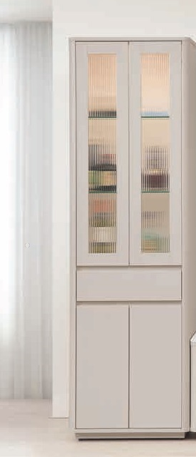 C521-10 夏沐奶油風2尺展示櫃