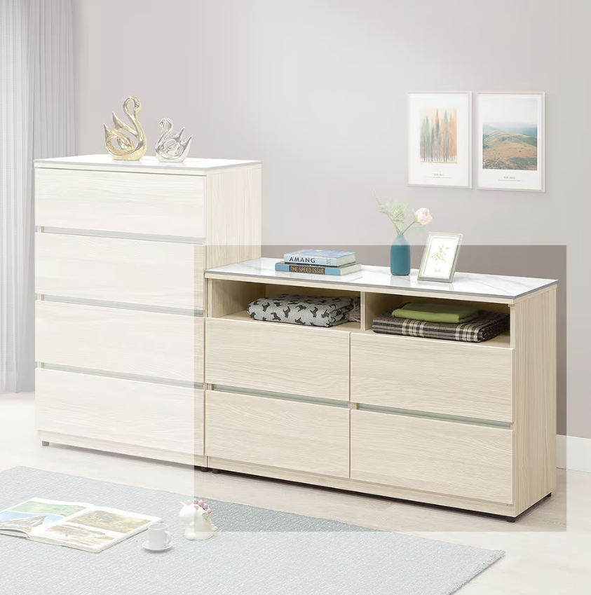 318-3 菲比岩板六斗櫃