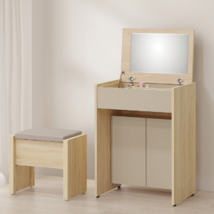 E45-1 芋香金2尺掀鏡台 含椅