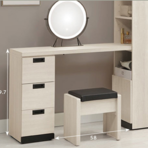 322-6 伊凡卡4尺組合書桌櫃 含椅 ⊙書櫃上門片內附1片活動隔板、下門片無隔板 ⊙書桌面尺寸：120×36cm、⊙不分左右方向、