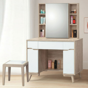 E56-5 肯詩特原橡雙色3.3尺鏡台 含椅