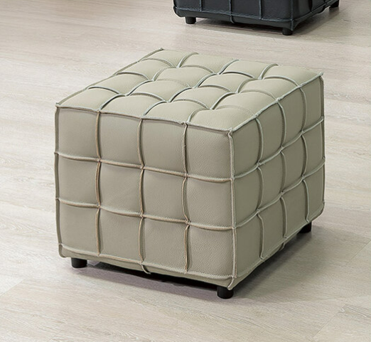 A225-0方塊牛皮椅凳 灰